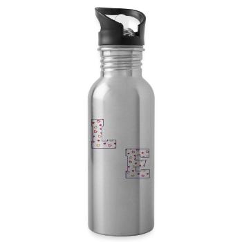Forensische Krankenschwester Valentinstag - Trinkflasche mit integriertem Trinkhalm - Lightsilver - Rechts