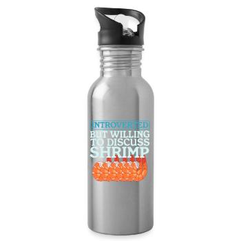 Crab Shrimp Crab Crab Lover Gift - Water bottle with straw - silver - Right
