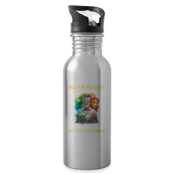 Kernenergie Design für Erneuerbare Kernenergie - Trinkflasche mit integriertem Trinkhalm - Lightsilver - Rechts