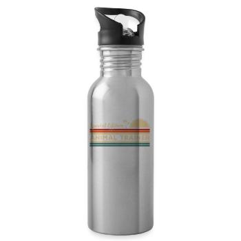 Vintage Special Edition Tiertrainer - Trinkflasche mit integriertem Trinkhalm - Lightsilver - Rechts