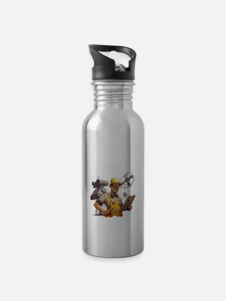 Kernenergie Spruch für Kernenergie - Trinkflasche mit integriertem Trinkhalm - 