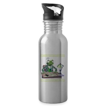 Erneuerbare Nukleare Spruch für Nukleartechnik - Trinkflasche mit integriertem Trinkhalm - Lightsilver - Rechts