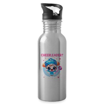 Gymnastik Design für Taktstock drehen - Trinkflasche mit integriertem Trinkhalm - Lightsilver - Rechts