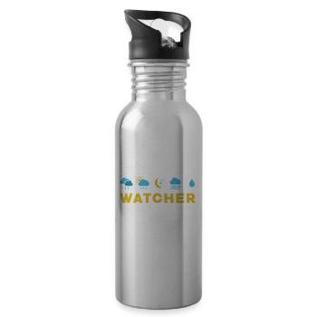 Meteorologist Meteorology Storm Chaser Gift - Water bottle with straw - silver - Right