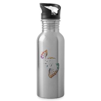 Gerichtsmediziner und Forensischer Analyst - Trinkflasche mit integriertem Trinkhalm - Lightsilver - Rechts