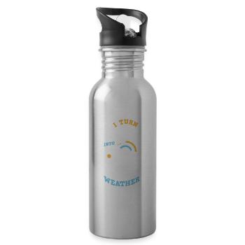 Meteorologist Meteorology Storm Chaser Gift - Water bottle with straw - silver - Right