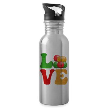Boccia-Ball - Trinkflasche mit integriertem Trinkhalm - Lightsilver - Rechts