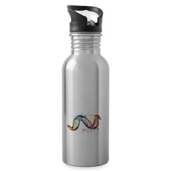 Forensik und forensische Wissenschaft - Trinkflasche mit integriertem Trinkhalm - Lightsilver - Rechts