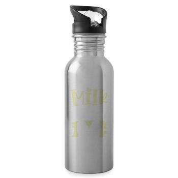 Holic de lait pour bébé - Gourde avec paille intégrée - argent clair - Droite