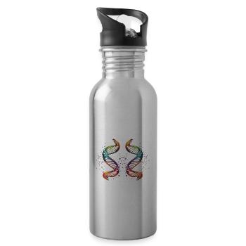 Forensik und forensische Wissenschaft - Trinkflasche mit integriertem Trinkhalm - Lightsilver - Rechts