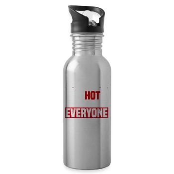 Lustiges Ästhetikschwester Geschenk - Trinkflasche mit integriertem Trinkhalm - Lightsilver - Rechts