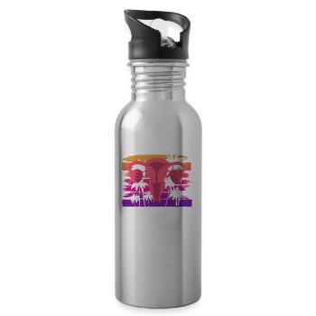 Feminismus Feministin - Trinkflasche mit integriertem Trinkhalm - Lightsilver - Rechts