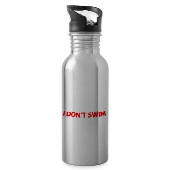I Don't Swim I Fly 2 - Trinkflasche mit integriertem Trinkhalm - Lightsilver - Rechts