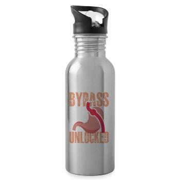 Dérivation de niveau déverrouillée déverrouillée - Gourde avec paille intégrée - argent clair - Droite