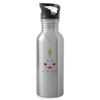 Oh Dentistree Weihnachten Zahnarzt Baum lustig - Trinkflasche mit integriertem Trinkhalm - Lightsilver - Rechts