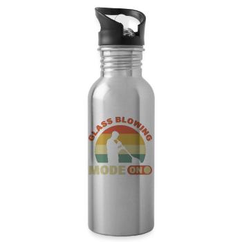 Glasbläsermodus auf Glasbläser Glasblasen - Trinkflasche mit integriertem Trinkhalm - Lightsilver - Rechts