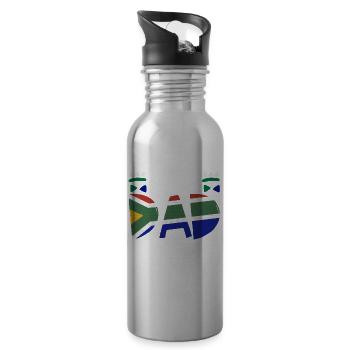 Dreadlocks Rastafari Rasta Afro - Trinkflasche mit integriertem Trinkhalm - Lightsilver - Rechts