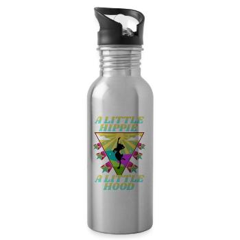 A Little Hippie A Little Hood - Water bottle with straw - silver - Right