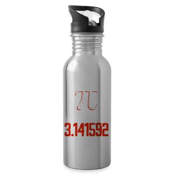 Sweet As 3.141592 4 - Water bottle with straw - silver - Right