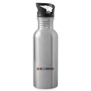 Funny Extreme Couponing Coupon Gift - Water bottle with straw - silver - Right