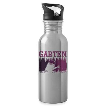 Garten Chefin - Trinkflasche mit integriertem Trinkhalm - Lightsilver - Rechts