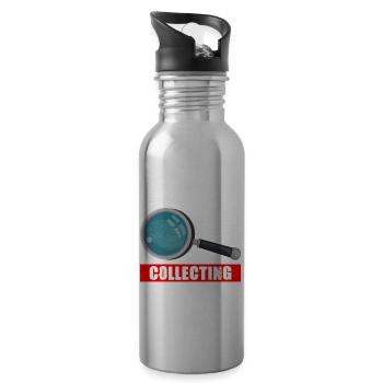 Funny Forensic Scientist Science - Water bottle with straw - silver - Right