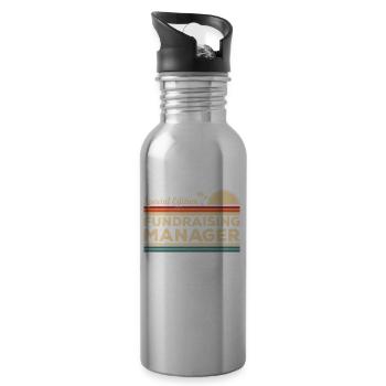 Responsable de la collecte de fonds Vintage - Gourde avec paille intégrée - argent clair - Droite
