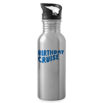 Birthday Cruise Squad - Trinkflasche mit integriertem Trinkhalm - Lightsilver - Rechts