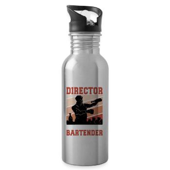 Adult Daycare Director aka Bartender 2 - Water bottle with straw - silver - Right