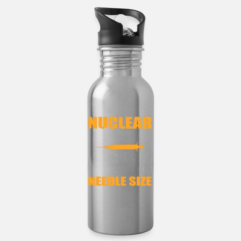 Médecine nucléaire Soyez gentil Nous choisissons votre taille d’aiguille - Gourde avec paille intégrée - argent clair