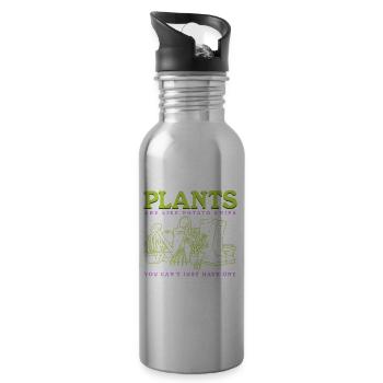 Jardinage Hobby Jardinier Jardinier Cadeau - Gourde avec paille intégrée - argent clair - Droite