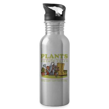 Jardinier Jardinier Jardinier Cadeau - Gourde avec paille intégrée - argent clair - Droite