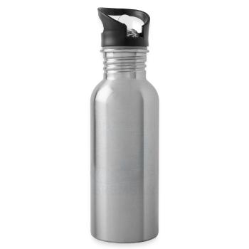 Schlitten Wintersportler Rodeln Rodler - Trinkflasche mit integriertem Trinkhalm - Lightsilver - Rechts