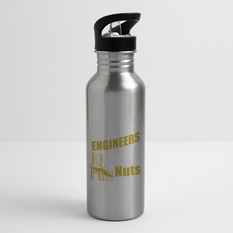 Construction carpenter structural engineer working with nuts Water bottle with straw