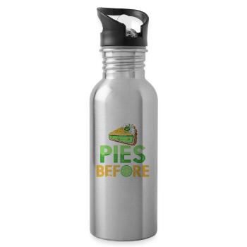 Dessert pour les amateurs de tarte au citron vert - Gourde avec paille intégrée - argent clair - Droite