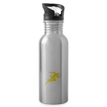 I cant its xc season Design for a xc sport fan - Water bottle with straw - silver - Right