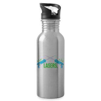 Laser Tag Spieler - Trinkflasche mit integriertem Trinkhalm - Lightsilver - Rechts
