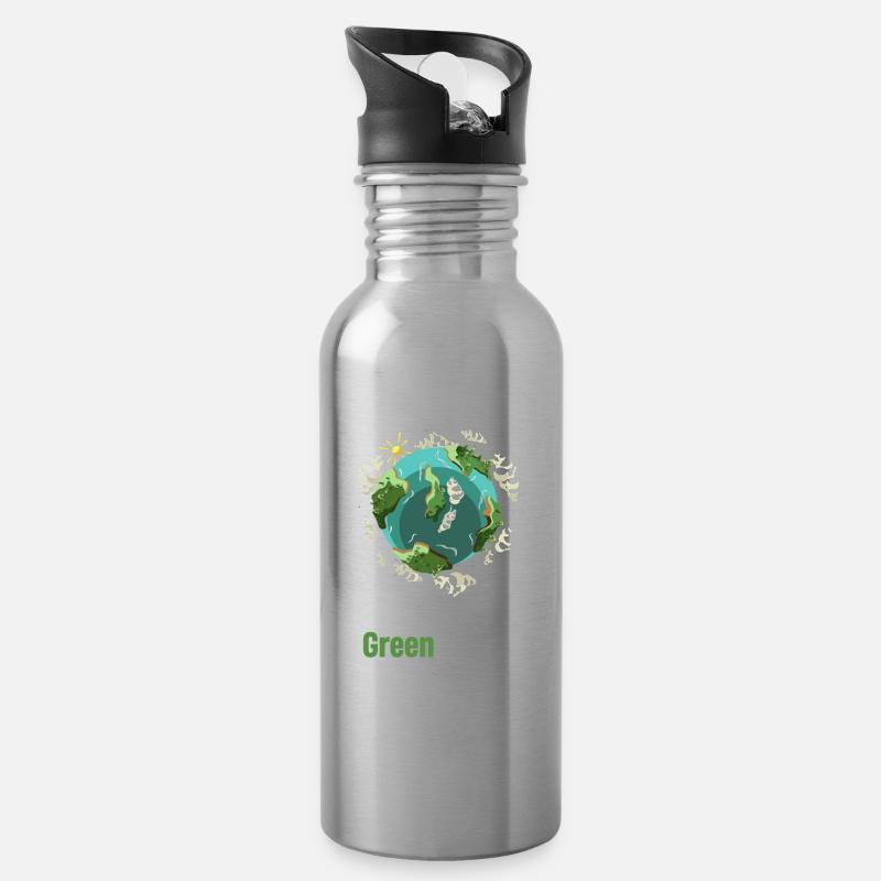 Make The World Great Again Protéger le changement climatique - Gourde avec paille intégrée - argent clair