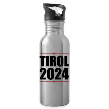 Tyrol 2024 - Gourde avec paille intégrée - argent clair - Droite