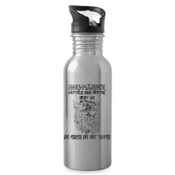 Heiden des Nordens Wikinger T-Shirt Barbaren - Trinkflasche mit integriertem Trinkhalm - Lightsilver - Rechts