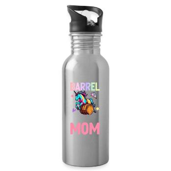 Barrel Racer Reiten - Trinkflasche mit integriertem Trinkhalm - Lightsilver - Rechts
