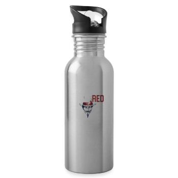 Team Red Ascent: White-Hat Cyber Warriors - Water bottle with straw - silver - Right