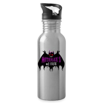 Funny Cryptoid Cryptozoology - Water bottle with straw - silver - Right