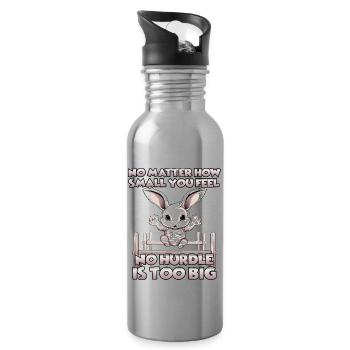 Kaninhop adventure: agility for your rabbit - Water bottle with straw - silver - Right