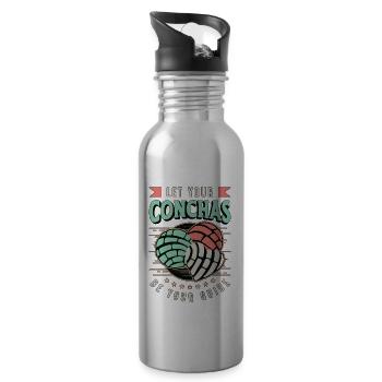 Conchas Laissez vos Conchas être votre pain de coquille sucré - Gourde avec paille intégrée - argent clair - Droite