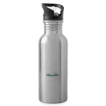 Der tut nix der will nur Traktor fahren Trecker Ba - Trinkflasche mit integriertem Trinkhalm - Lightsilver - Rechts