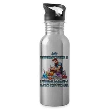 Cadeau Sparkling Creations cultivateur de cristal - Gourde avec paille intégrée - argent clair - Droite