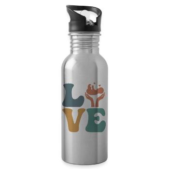 Doula Obstetrician Midwife Student - Water bottle with straw - silver - Right