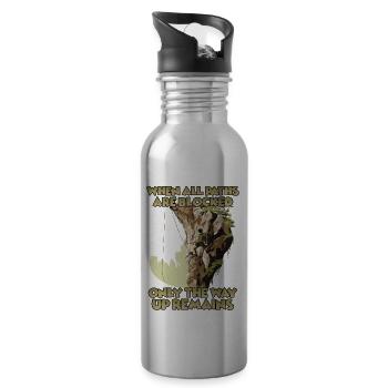 Toprope Klettern Outdoor Fans Bergsteiger - Trinkflasche mit integriertem Trinkhalm - Lightsilver - Rechts