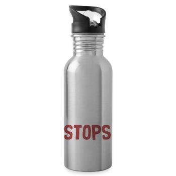 Dog walks make frequent stops - Water bottle with straw - silver - Right